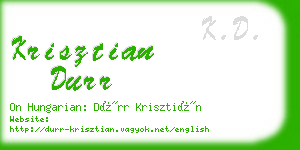 krisztian durr business card